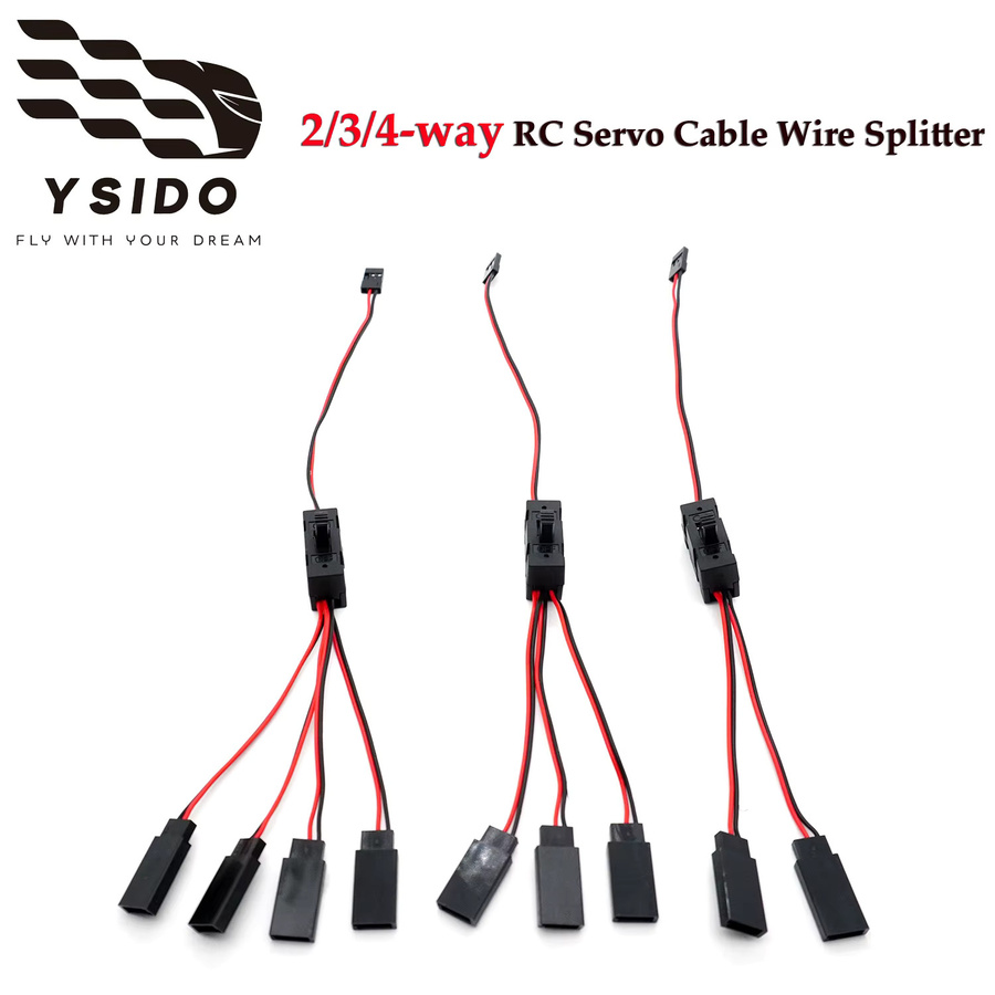 YSIDO 2/3/4-Wege Split On/Off Controller Schalter RC Servo Kabel Draht Splitter, 1:10, Zubehör - Bild 2