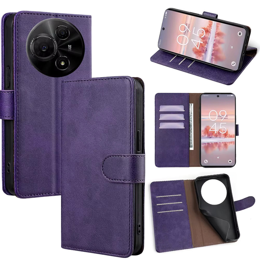 RFID-blockierende Leder-Handyhülle für TCL 50 SE, 50 XL, 50 Pro und weitere Modelle, Magnetische Flip-Hülle in Rot - Bild 7