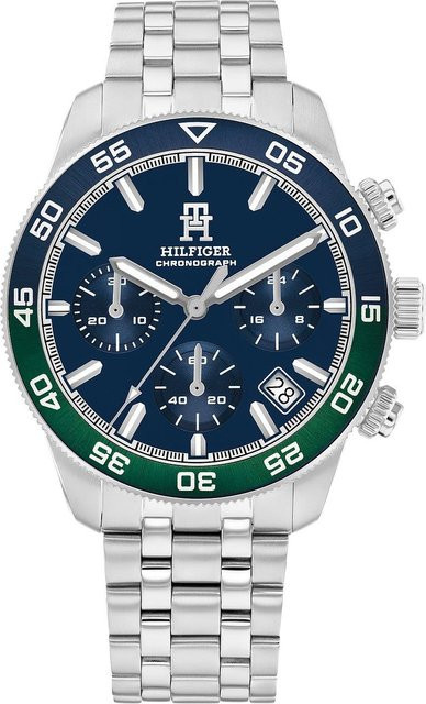 Tommy Hilfiger Armbanduhr, Quarz, Edelstahl, Silber, Herren, 43 mm - Bild 1