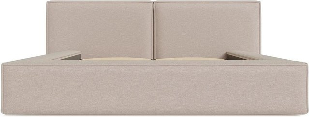 Vente-unique Bett Timano mit Bettkasten und Polsterung in Beige, B/T/H: 140 x 190 x 206 cm - Bild 1