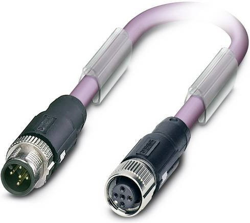 Phoenix Contact 1518135 Sensor-Aktor-Datensteckverbinder M12 Stecker gerade Buchse gerade 2.00 m Polzahl 2 in Lila - Bild 1