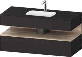 Duravit Einbauwaschtisch-Möbel-Set Qatego in Grau, B/T/H: 120 x 55 x 60 cm - Bild 1