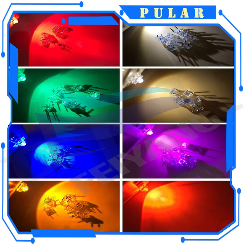 SAMIORE ROBOT 10 Stück F5 Piranha RGB LED Dioden 4-polig in Weiß Rot Grün Bernstein Klar mit 5 mm Durchmesser - Bild 2