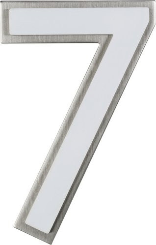 ALPERTEC Hausnummer 7, Weiß, Kunststoff, nachtleuchtend, B/H/T: 11,7 x 17,0 x 1,8 cm - Bild 1