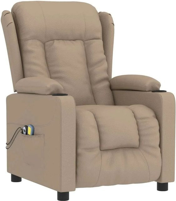 vidaXL Elektrischer Massagesessel aus Kunstleder in Cappuccino-Braun - Bild 1