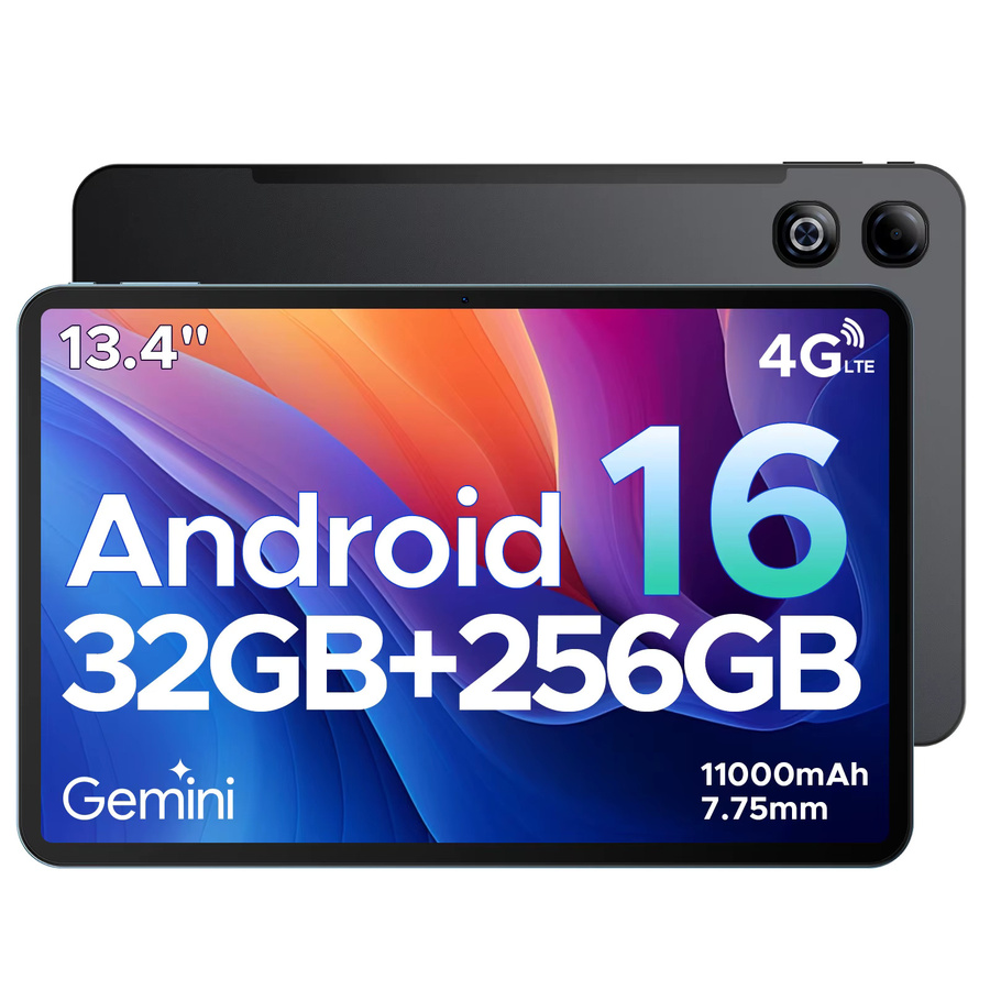 DOOGEE Tab G6 Max Tablet mit Android 16, 256 GB Speicher, 13,4 Zoll 90 Hz Display, 11000 mAh Akku und UNISOC T7280 Prozessor in Schwarz - Bild 3
