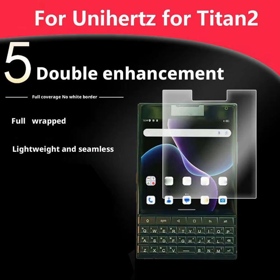 Unihertz Titan2 HD Hydrogel Schutzfolien Set für Hauptbildschirm, Sekundärbildschirm, Frontbildschirm und Tastatur in Transparent, 2 Sets - Bild 3