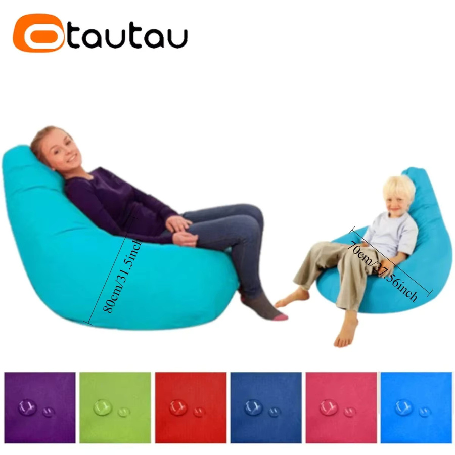 OTAUTAU Outdoor wasserdichter Sitzsackbezug DD146 aus Oxford-Polyester in Orange und Rot - Bild 3