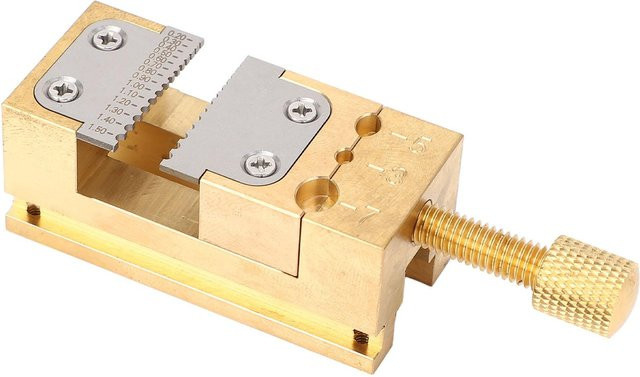 Fishine Uhrenreparatur Schraubstock Klemme, Messing, beige - Bild 1