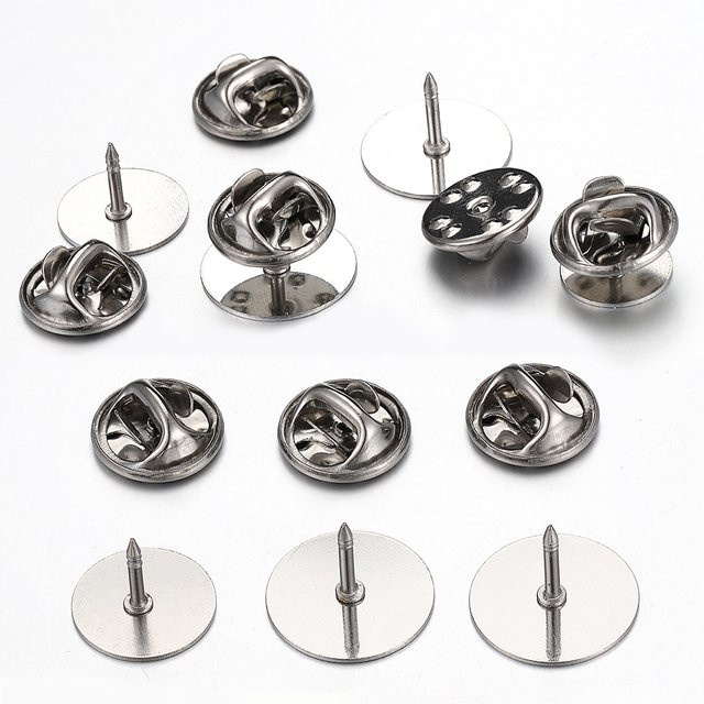 Schmetterlings-Anstecknadel-Set Edelstahl, 10-teilig, Unisex - Bild 1