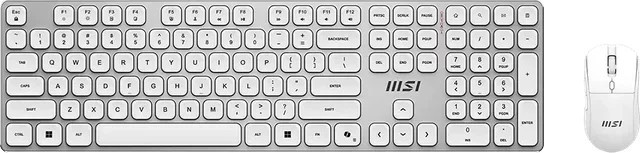 MSI FORGE K210 Wireless Tastatur-Maus-Set in Weiß mit QWERTZ-Layout - Bild 1