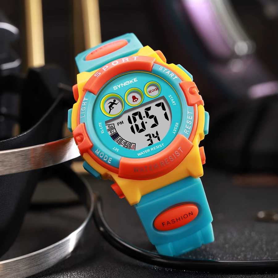 SYNOKE Digitaluhr, Kunststoff, Schwarz, Kinder - Bild 2