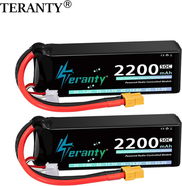 TERANTY 3S 2200mAh Lipo-Akku, 7,4V 50C Softcase, mit Deans XT60 Stecker - Bild 1