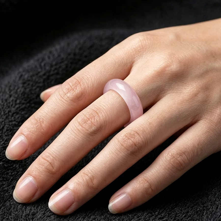 Pinannie Ring, Rosa Jade, 6mm, Damen - Bild 3