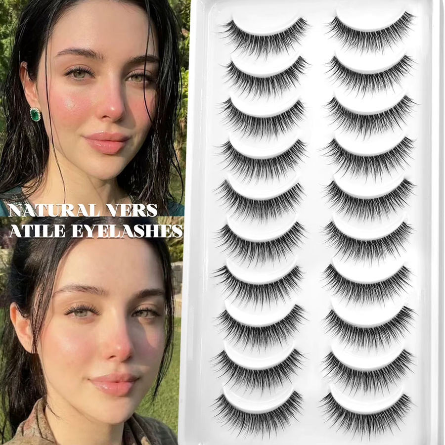 VELTRINAY Wispy Lashes, künstliche Wimpern, 10 Paar, Unisex - Bild 5