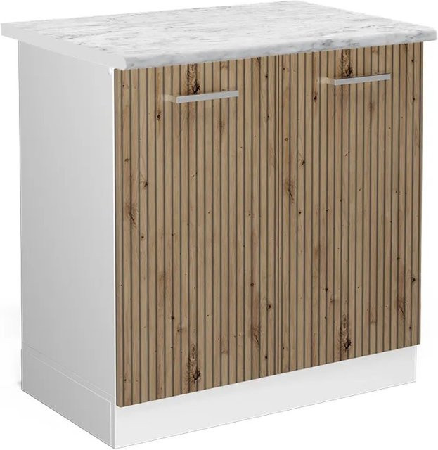 Vicco Spülenunterschrank R-Line Küchenunterschrank Artisan-Eiche/Weiß Breite: 80 cm - Bild 1
