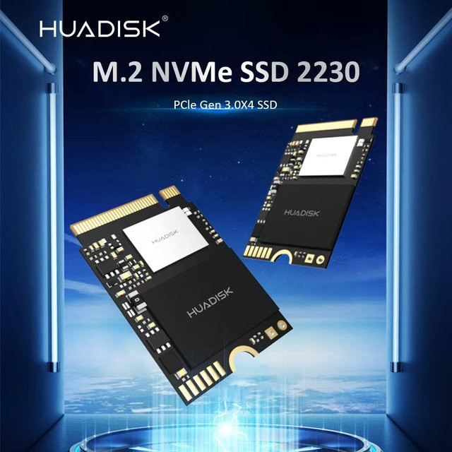HUADISK NVMe M.2 SSD PCIe Gen 3x4 2230 in Schwarz für Mini-PC, Microsoft Surface Pro X/Pro 7 und ROG Ally - Bild 1