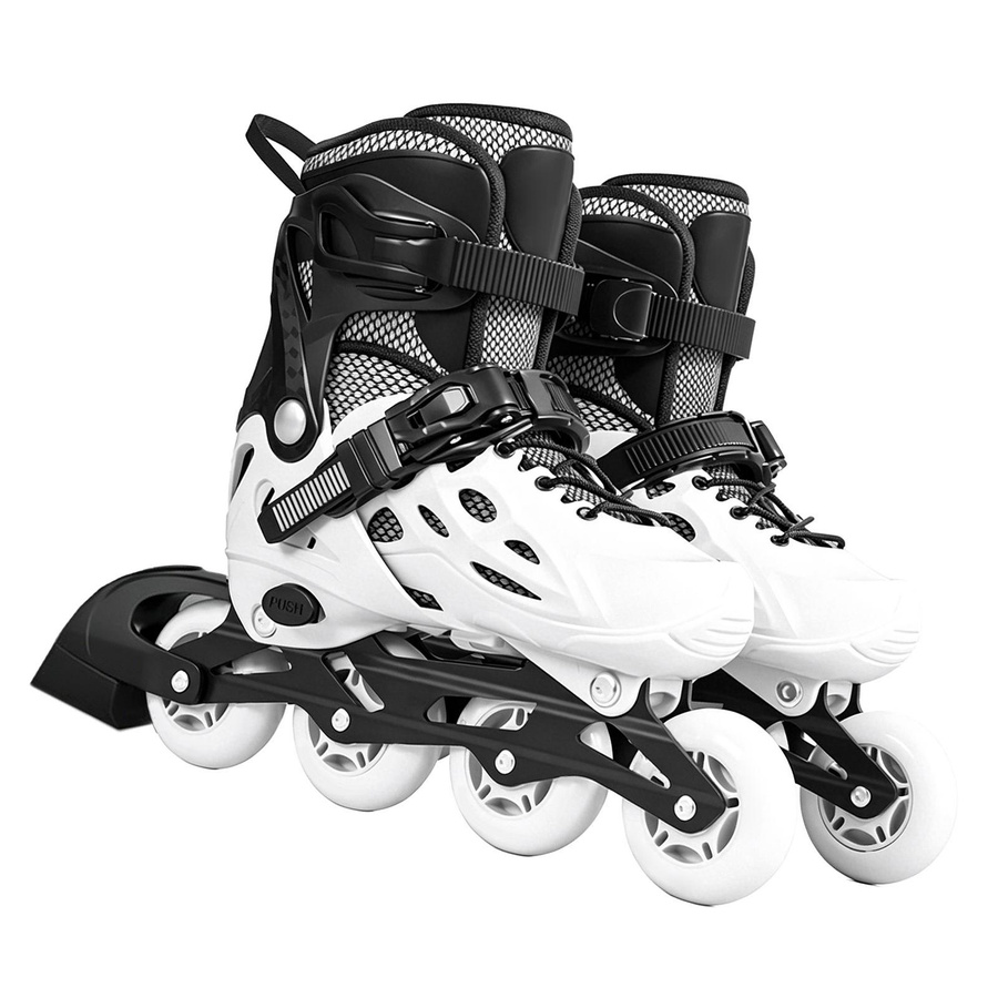 KaiSai Verstellbare Flash Inline Skates mit 8 leuchtenden Rädern Midnight Black - Bild 1
