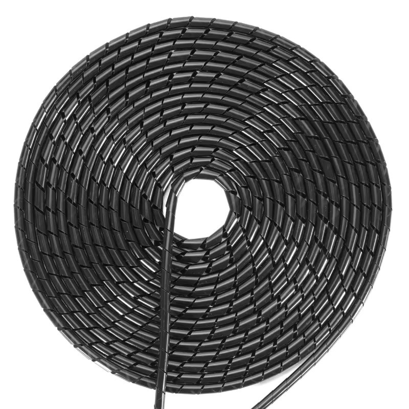 Flexibles Spiralkabel-Management Organizer Set in Schwarz für Büro und Kabelmanagement - Bild 2