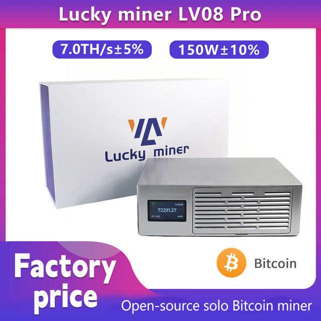 Lucky Miner LV08Pro Bitcoin-Miner in Silber mit 7TH/s Hashrate - Bild 1