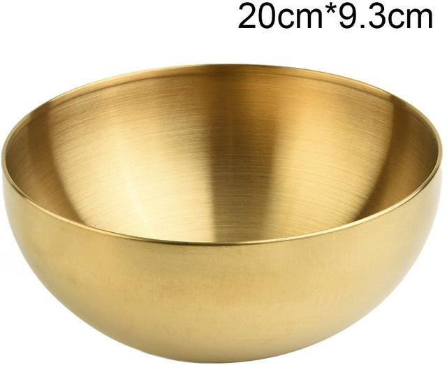 Harden Salatschüssel aus Edelstahl in Gold, Durchmesser: 20 cm - Bild 1