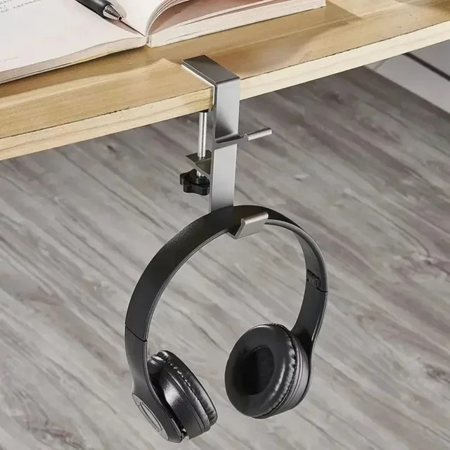 VIKEFON Multifunktionales Aufbewahrungsregal und Kopfhörerhalter in Grau für Sony und Airpods Max mit Universalhaken und Gaming-Taschenhalter - Bild 1