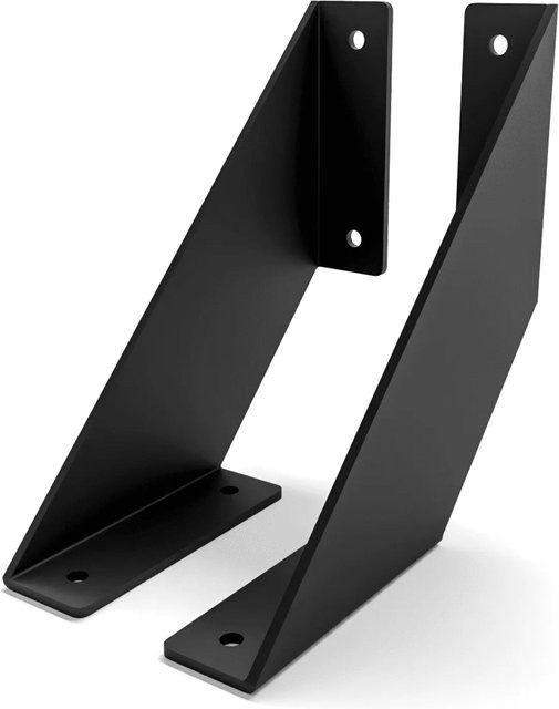 HEVVA Regalhalter LICHTENBERG 2er Set Schwarz Metall Tiefe: 15 cm - Bild 1