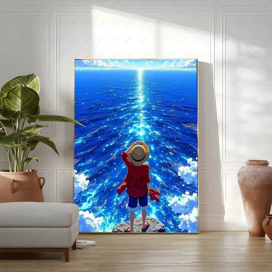 Bandai OP Luffy Poster HD Kunst, selbstklebend und wasserfest, mehrfarbig - Bild 6