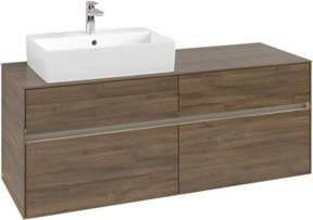 V&B Waschtischunterschrank Collaro mit LED-Beleuchtung, Breite: 140 cm, Tiefe: 54,8 cm, Höhe: 50 cm - Bild 1
