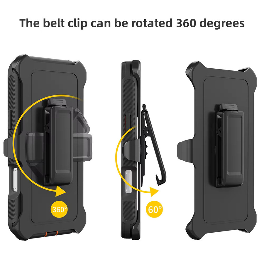 Armor OTT Defender Box Magnetische Hülle für iPhone 18 Pro Max 17 Air 16 15 14 13 12 mit MagSafe und Clip, Schwarz-Orange - Bild 5