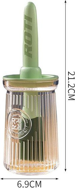 SEEQS Tragbare Ölflasche und Grillbürste aus Silikon in Grün - Bild 1