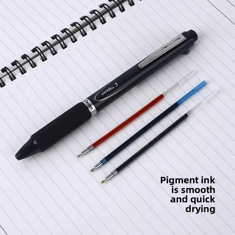 Pentel Energel 3-in-1 Mehrfarb-Gel-Kugelschreiber mit 0,5 mm Spitze in Schwarz, Rot und Blau - Bild 3