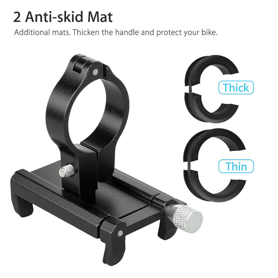 GOLDFOX Universal Fahrrad Telefon Halterung und Motorrad Lenker Handy Clip in Schwarz - Bild 2