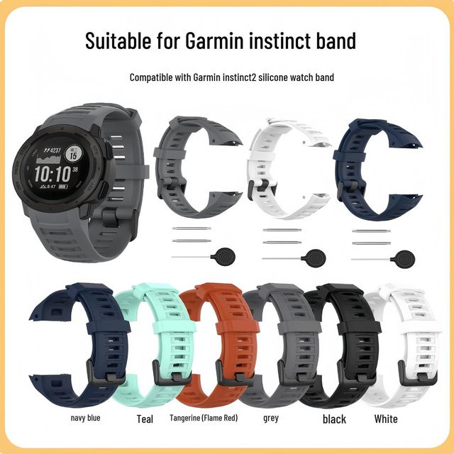 TrendVibeCN Uhrenarmband Silikon, Schnellverschluss, Grau, Unisex - Bild 1
