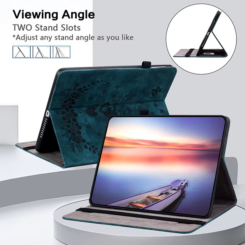 Lederhülle für Lenovo Idea Tab 11 Zoll K10C und Idea Tab Pro 12.7 Y700 4. 5. Generation 2025 Tablet-Cover in Blau - Bild 4