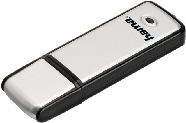 Hama USB-Stick Fancy USB 2.0 mit 16 GB in Schwarz/Silber - Bild 1