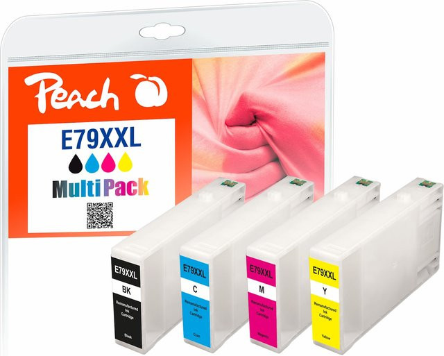 Peach E79 XXL Druckerpatronen Set für Epson No. 79XXL und Epson WorkForce Pro WF-5100, wiederaufbereitet, Multicolor - Bild 1