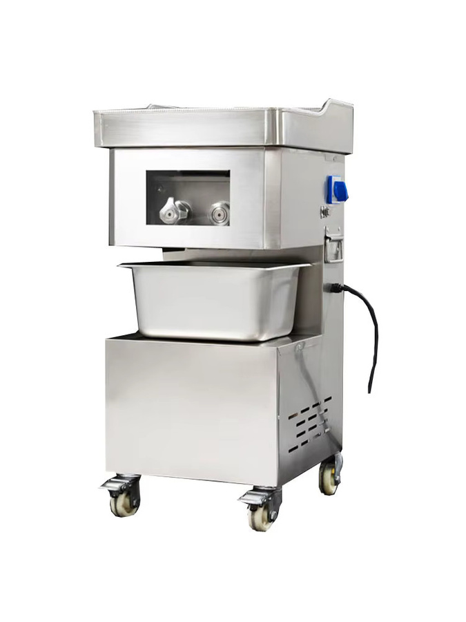 LEIBIN BL Vertikaler Fleischschneider aus Edelstahl mit 2200 W, Automatische Fleischschneidemaschine in Silber - Bild 1
