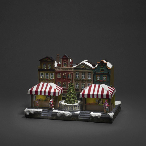 Konstsmide LED-Szenerie Weihnachtsmarkt Mehrfarbig B/H/T: 19 x 21 x 31,5 cm - Bild 3