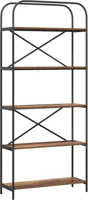 vidaXL Bücherregal aus Holzwerkstoff in Braun, B/T/H: 80 x 30 x 183 cm - Bild 1
