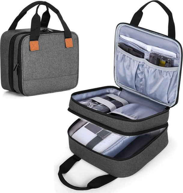 Canon Fotodrucker Tasche aus Polyester für SELPHY CP1500 CP1300 CP1200 in Grau mit Taschen und abnehmbarer Trennwand - Bild 1