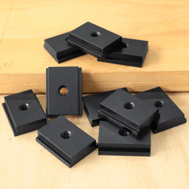 FNICEL T-Slider Gleitmutter aus Aluminiumlegierung in Schwarz, 10er Set für T-Slot Gehrung Track Profile und Holzbearbeitung Werkzeuge - Bild 1