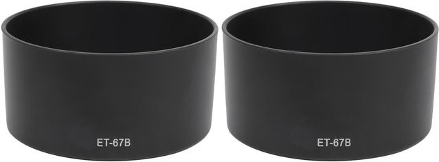 2 Stück Koogeelife ET67B Kunststoff-Gegenlichtblende in Schwarz passend für EF-S 60mm f2.8 USM Objektive - Bild 1