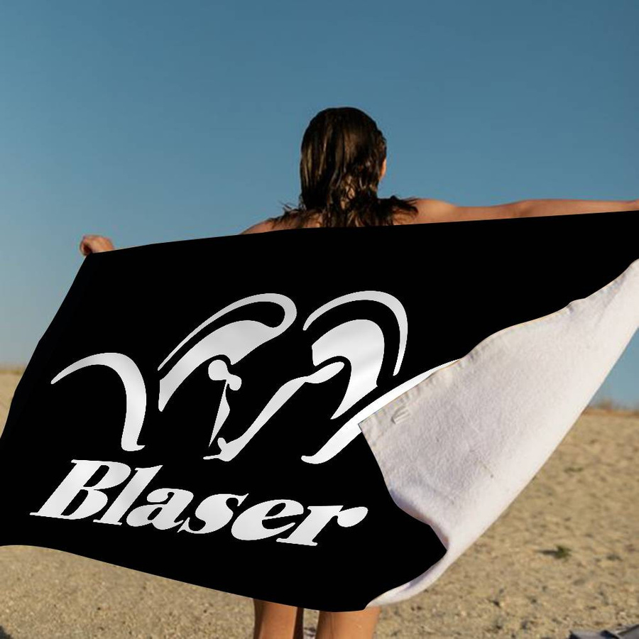 Blaser Logo Mikrofaser Strandtuch für Yoga, Schwimmen und Sport, weich und saugfähig, B/B: 30 x 30 cm - Bild 3