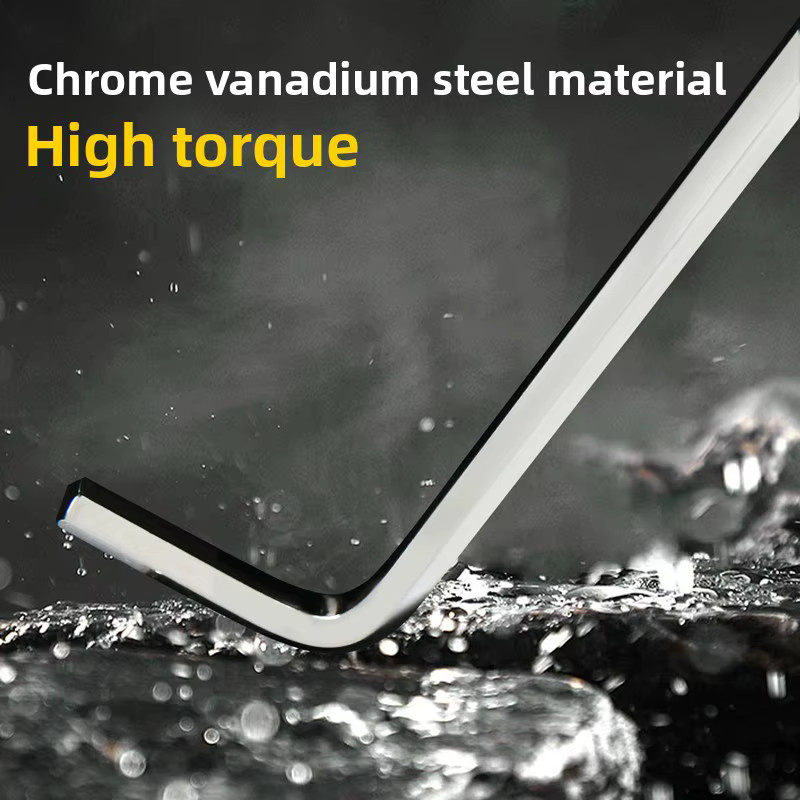 Deli Hängering Flachkopf Sechseckiges Set aus vernickeltem Chrom-Vanadium-Stahl für Mehrzweck-Reparaturen, 8/10 Stück - Bild 3
