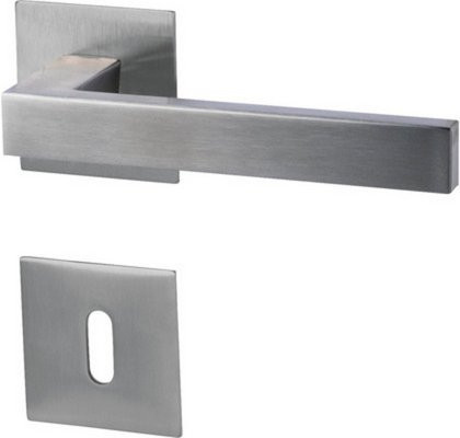 ALPERTEC Rosettengarnitur aus Edelstahl in Silber matt - Bild 1