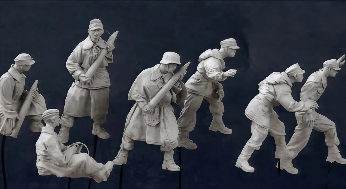 EVANOVM Gk Soldaten, 1/35 Resin-Modellbausatz, 7-teiliges Set - Bild 1