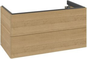 V&B Waschtischunterschrank Antao mit Auszugbeleuchtung, Farbe: Honey Oak, B/T/H: 98,8 x 50,4 x 49,6 cm, ohne Front - Bild 1