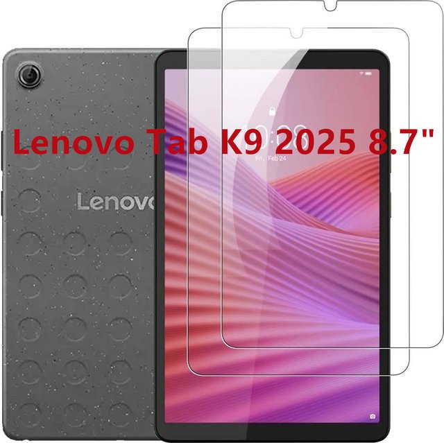 2 Stück Displayschutzfolie aus 9H gehärtetem Glas für Lenovo Tab K9 2025 Tab One 8,7 Zoll TB-305 TB305FU, transparent - Bild 1