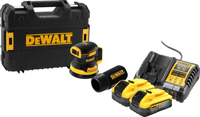 DeWalt DCW210NT-XJ POWERSTACK Akku Starterset mit 2x 5,0 Ah in Gelb - Bild 1